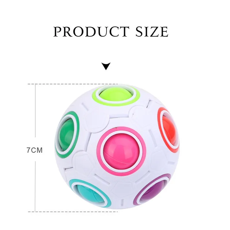 Magic ball Rainbow Spherical Cube Anti Stress Puzzles Balls Kids Educational Toys For Children | Игрушки и хобби