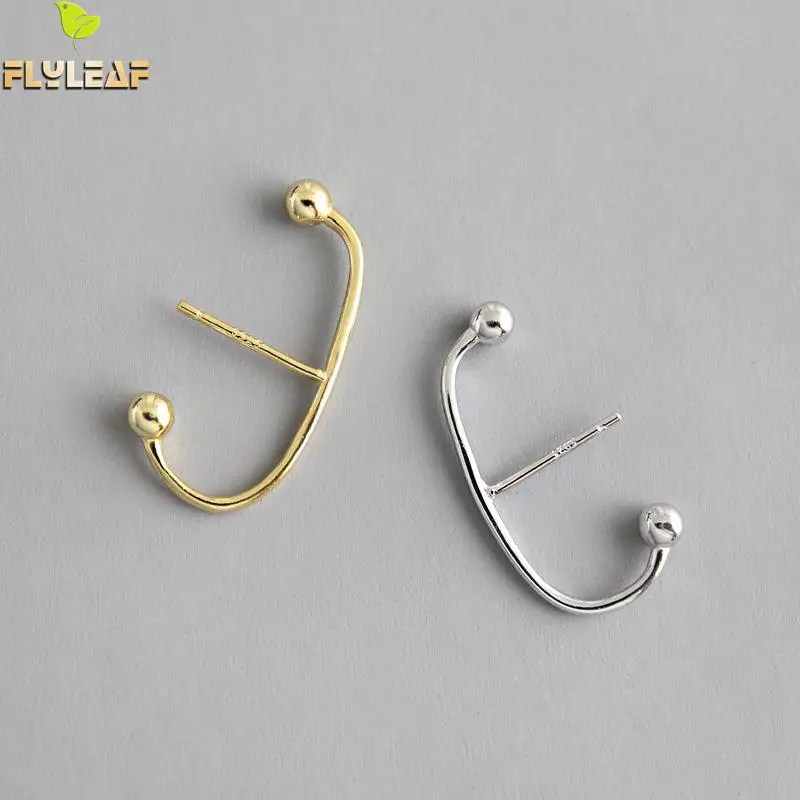 Flyleaf Simple Gold Beads Type C Fine Jewelry 100% 925 Sterling Silver Stud Earrings For Women Earings Fashion Jewelry Fun
Flyleaf Simple Gold Beads Type C Fine Jewelry 100% 925 Sterling Silver Stud Earrings For Women Earings Fashion Jewelry Fun