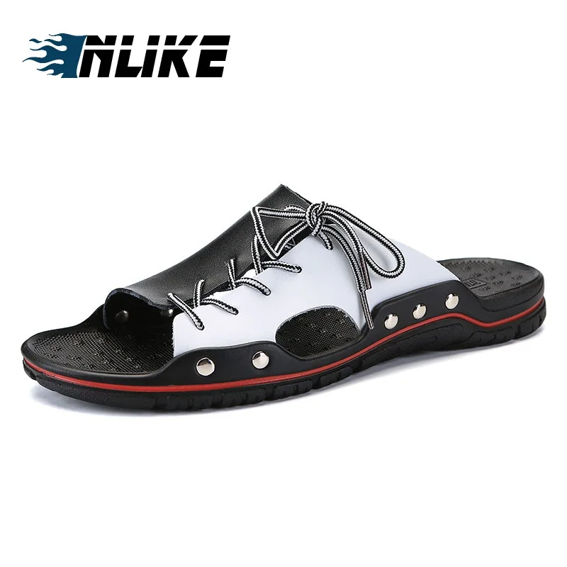 Big Size Summer Slippers Men Genuine Leather Comfortable Function Sandals Beach Slides
Big Size Summer Slippers Men Genuine Leather Comfortable Function Sandals Beach Slides