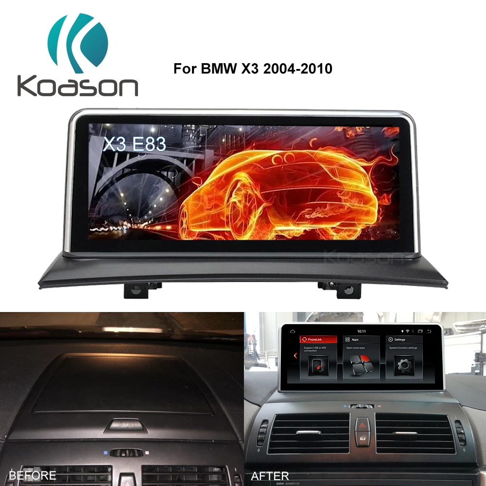 Koason Android 8,1 10,25 дюймов IPS LCD GPS навигация для BMW X3 E83 (2004-2010) с idrive автомобильный Видео Аудио мультимедийный плеер
Koason Android 8,1 10,25 дюймов IPS LCD GPS навигация для BMW X3 E83 (2004-2010) с idrive автомобильный Видео Аудио мультимедийный плеер