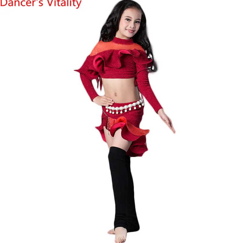 Ragazze 2 Pezzo Set di Danza Del Ventre Outfit Manica Lunga Maglia Top Corta Gonna di Velluto Bambini Vestiti di Pratica di Ball
Ragazze 2 Pezzo Set di Danza Del Ventre Outfit Manica Lunga Maglia Top Corta Gonna di Velluto Bambini Vestiti di Pratica di Ball