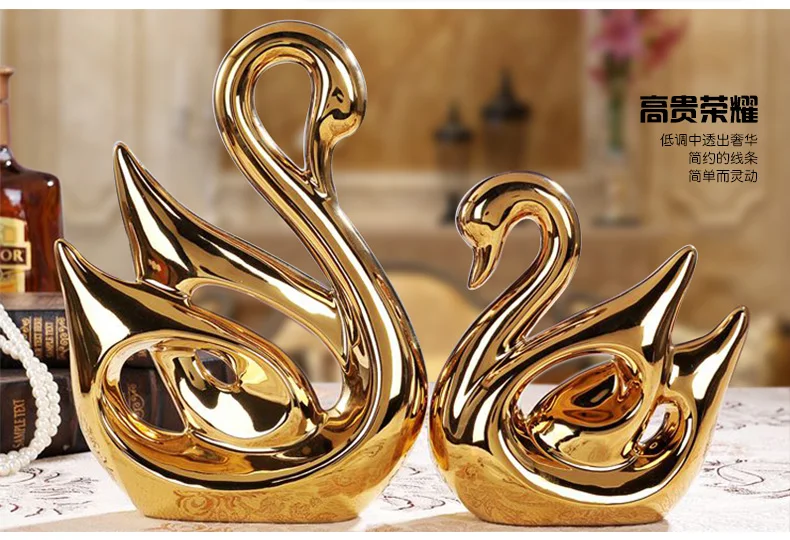 ceramic gold plated one pair loves swans model,Figurines Home accessories decoration creative wedding gift birthday gift a1800
ceramic gold plated one pair loves swans model,Figurines Home accessories decoration creative wedding gift birthday gift a1800