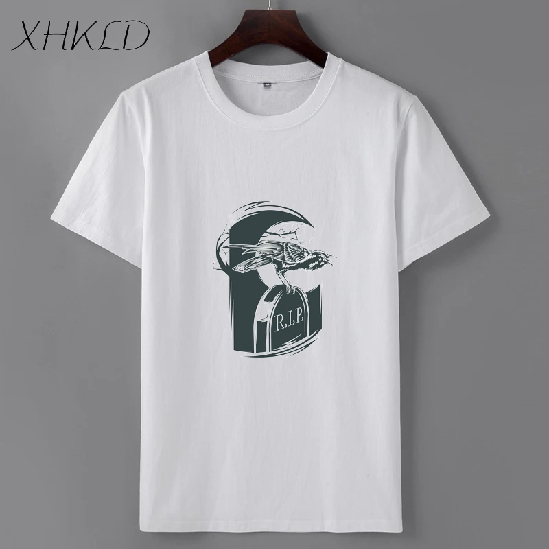 XHKLD футболки мужские с животным принтом орла забавные Camisetas Hombre Летние
