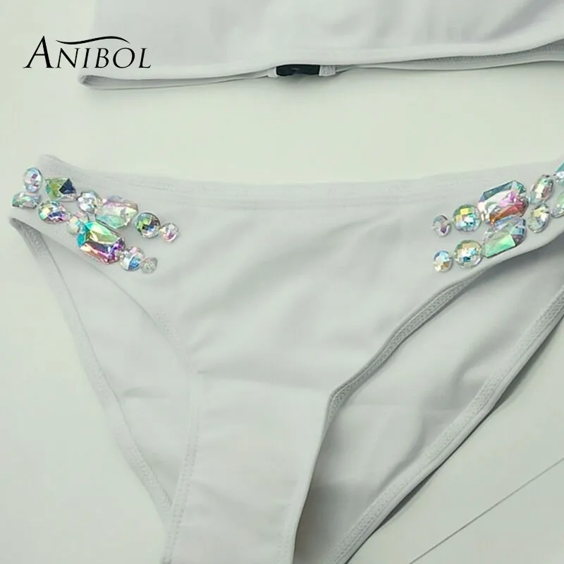 Anibol Luxury Crystal Bikini Rhinestone Jewelry Woman Swimsuit Sexy Strapless Ladies Diamond Swimwear Zipper Girls Bathing Suit
Anibol Luxury Crystal Bikini Rhinestone Jewelry Woman Swimsuit Sexy Strapless Ladies Diamond Swimwear Zipper Girls Bathing Suit