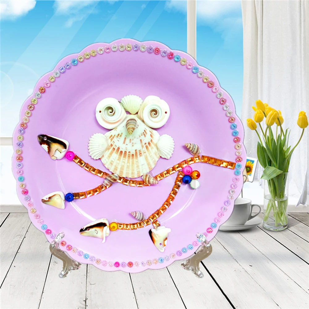 1pcs Creative DIY Art Craft Toys Shell Circular Plate Painting Kindergarten Kids Puzzle Decorative Craft Kits Children Gift
1pcs Creative DIY Art Craft Toys Shell Circular Plate Painting Kindergarten Kids Puzzle Decorative Craft Kits Children Gift