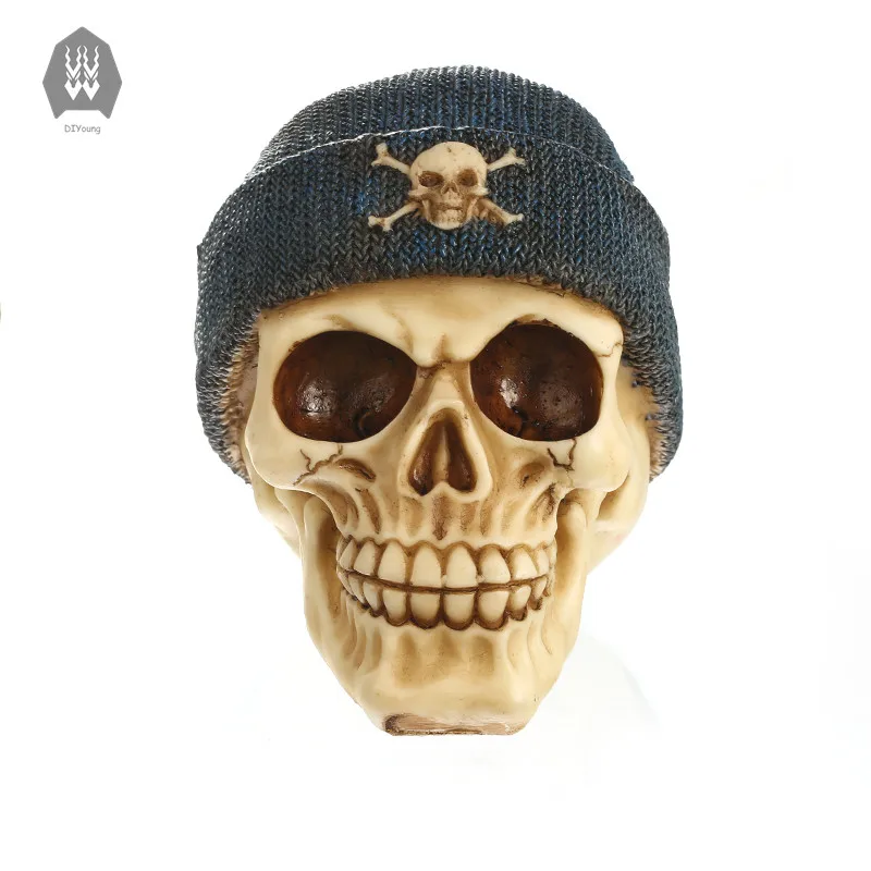 Creative Resin Skull with Cap Hat Home Decoration Craft Statues Skull High Quality Halloween Decor Figurines Sculpture
Creative Resin Skull with Cap Hat Home Decoration Craft Statues Skull High Quality Halloween Decor Figurines Sculpture