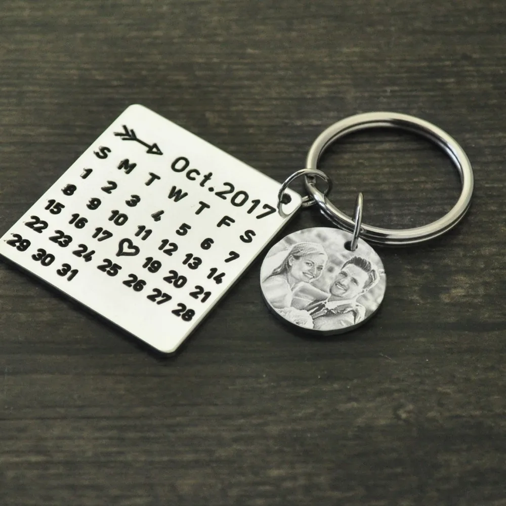 Personalized Calendar Keychain, Anniversary Keychain,Engraved Photo Calendar Keychain,Wedding Favors, Photo Keychain
Personalized Calendar Keychain, Anniversary Keychain,Engraved Photo Calendar Keychain,Wedding Favors, Photo Keychain