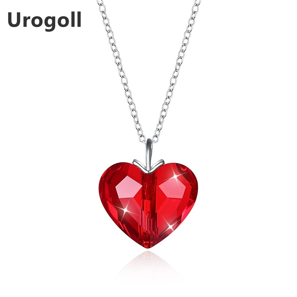 Genuine S925 sterling silver necklace Heart shape Red Pink crystal Pendant silver long Chain Necklaces for Women Jewelry gift
Genuine S925 sterling silver necklace Heart shape Red Pink crystal Pendant silver long Chain Necklaces for Women Jewelry gift