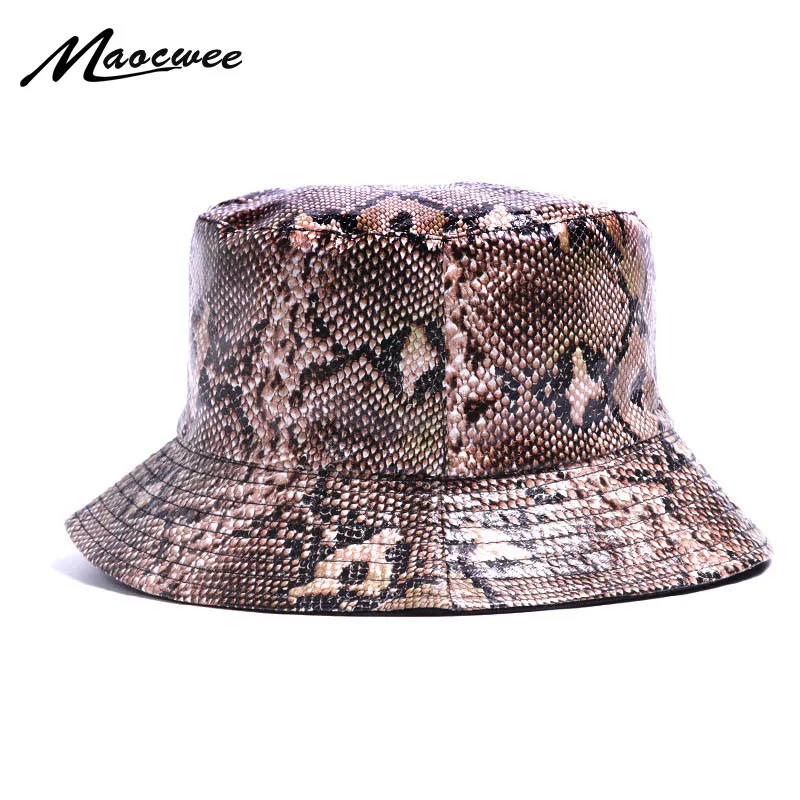 New ladies PU material bucket cap snakeskin fisherman hat Men's casual outdoor travel folding sun hat
New ladies PU material bucket cap snakeskin fisherman hat Men's casual outdoor travel folding sun hat