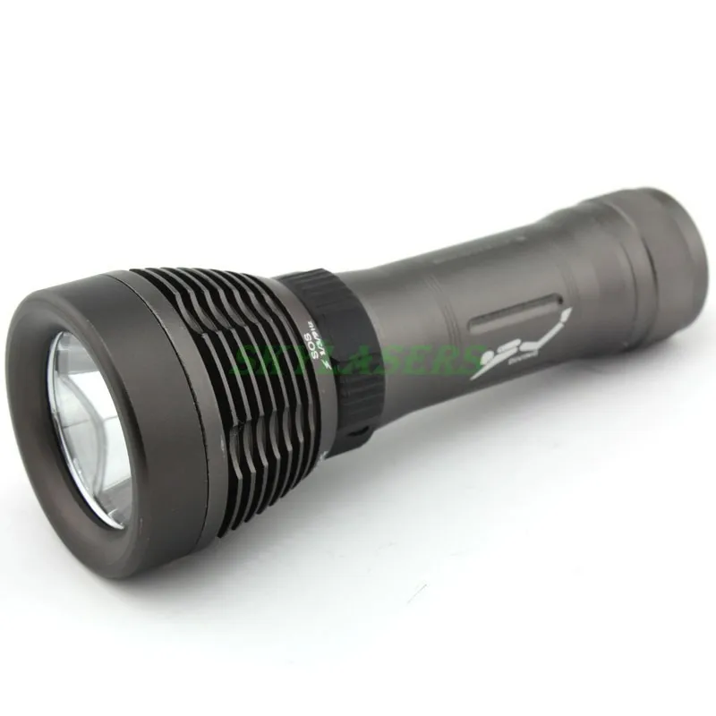 

Free Shipping XML XM-L T6 LED 1800 Lumens Diving Flashlight Torch Waterproof Underwater 80M (by 3*AAA or 26650 or 18650)