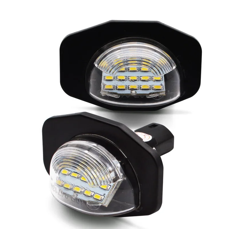 Safego 2 шт. 3 Вт Светодиодная лампа номерного знака 18 SMD 3014 автомобильная