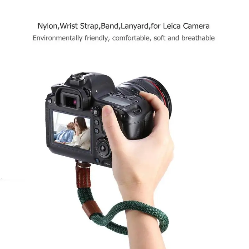 Нейлоновый хлопковый ремешок для камеры с круглым отверстием Leica тканым ремешком