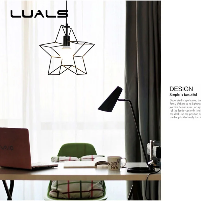 Personality Modern Pendant Lamp Creative Five-pointed Star Pendant Light For Cafe Bars Led Pendant Lights Decoration Lighting
Personality Modern Pendant Lamp Creative Five-pointed Star Pendant Light For Cafe Bars Led Pendant Lights Decoration Lighting