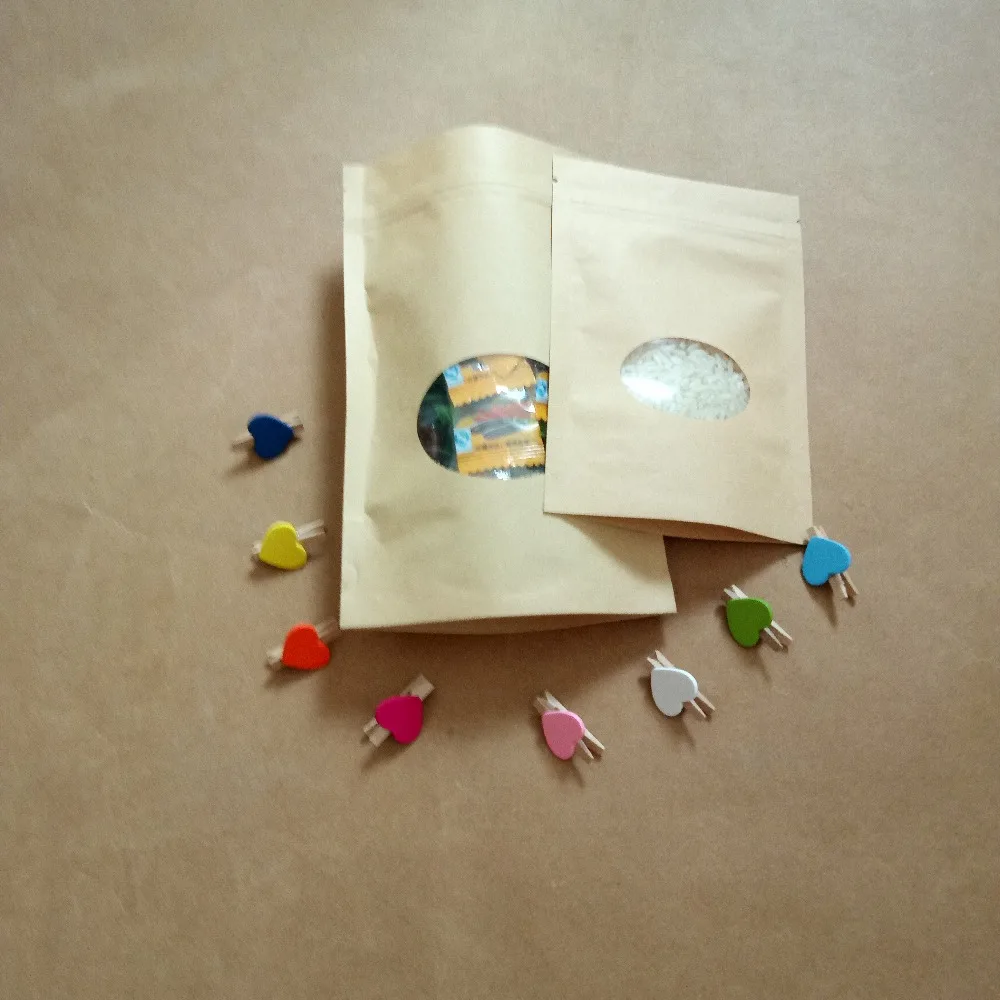 50pcs Brown Kraft Paper Bags For Gift Bag Wedding/Candy/Party/Food Window Stand Up Kraft Paper Bag With Zipper Packaging bags
50pcs Brown Kraft Paper Bags For Gift Bag Wedding/Candy/Party/Food Window Stand Up Kraft Paper Bag With Zipper Packaging bags