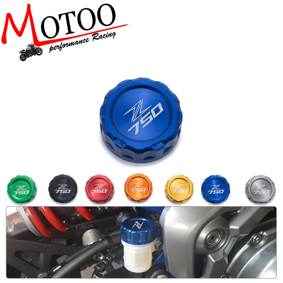 Алюминиевая Крышка Резервуара тормозной жидкости Motoo CNC для Kawasaki Z750 Z 750 с