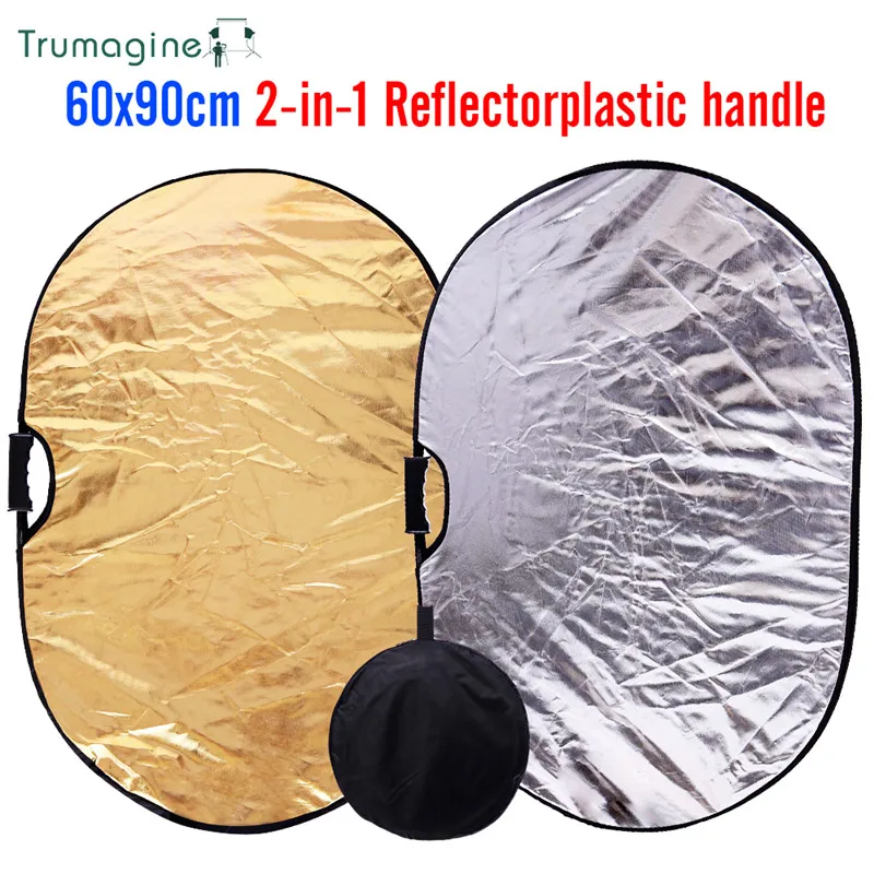 TRUMAGINE 60x90cm / 24x35in 2 in 1 Light Reflector Photography Reflector Diffuser Photography Flash Light Reflector With Handle
TRUMAGINE 60x90cm / 24x35in 2 in 1 Light Reflector Photography Reflector Diffuser Photography Flash Light Reflector With Handle