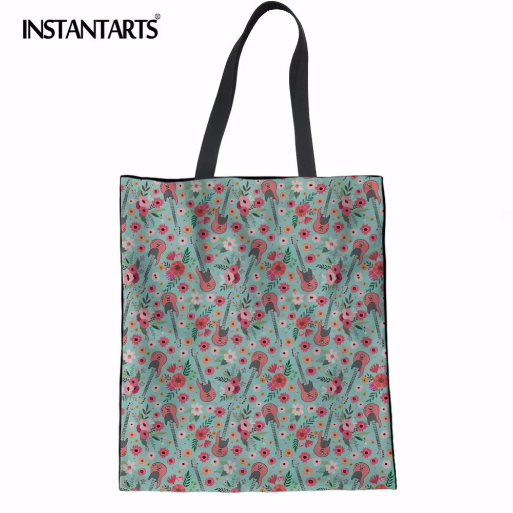 INSTANTARTS Electric Guitar Flower Print Women's Casual Tote Large Capacity Canvas Shopping Bag Ladies Shoulder Handbag Bags
INSTANTARTS Electric Guitar Flower Print Women's Casual Tote Large Capacity Canvas Shopping Bag Ladies Shoulder Handbag Bags
