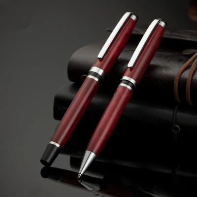 2 шт./лот Роскошная шариковая ручка из красного дерева stylo популярная офисная