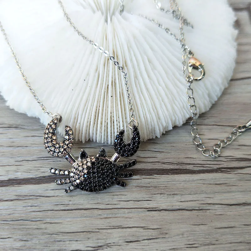 10Pcs Fashion crab Double Bails Connector Pendant Necklace,CZ zircon Micro pave crystal Charm Jewelry making for woman NK253
10Pcs Fashion crab Double Bails Connector Pendant Necklace,CZ zircon Micro pave crystal Charm Jewelry making for woman NK253