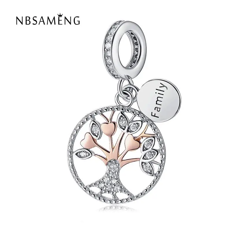 Real 925 Sterling Silver Bead Family Rose Sliver Tree Heritage Dangle Pendant Charm Fit Original Bracelet Jewelry
Real 925 Sterling Silver Bead Family Rose Sliver Tree Heritage Dangle Pendant Charm Fit Original Bracelet Jewelry