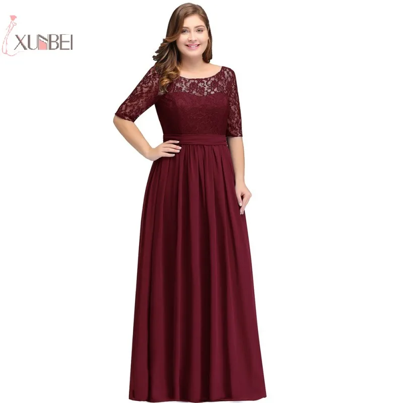 2019 Chiffon Plus Size Long Prom Dresses Scoop Half Sleeve Backless Prom Gown vestidos de gala
2019 Chiffon Plus Size Long Prom Dresses Scoop Half Sleeve Backless Prom Gown vestidos de gala