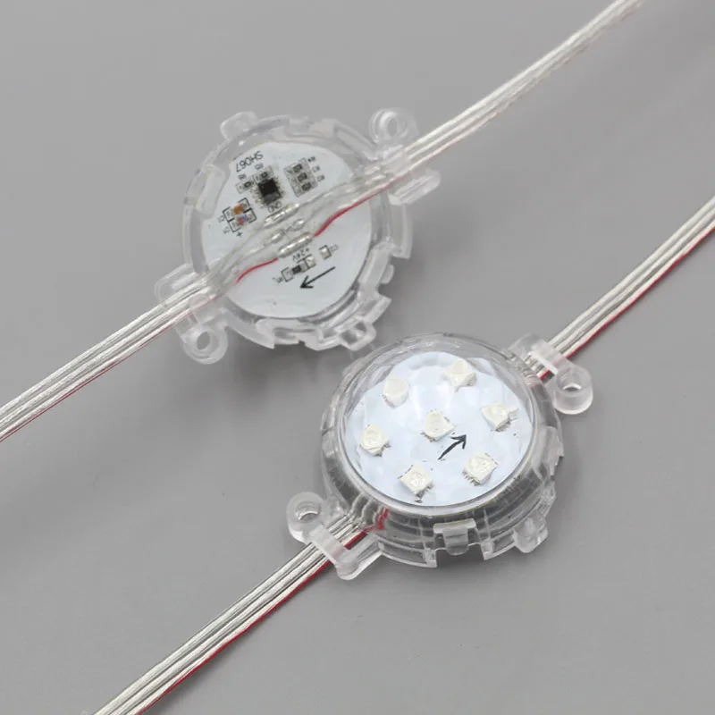 transparent crystal cover;50mm diameter;24V;UCS2903;addressable led smart module;1.68W;7pcs 5050 SMD LED RGB LED;RGB full color
transparent crystal cover;50mm diameter;24V;UCS2903;addressable led smart module;1.68W;7pcs 5050 SMD LED RGB LED;RGB full color