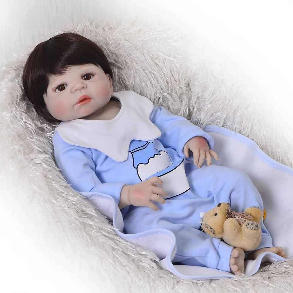 Full vinyl silicone reborn baby boy doll 23" 57cm new born babies toddler doll toy toys gift Bebes reborn menino
Full vinyl silicone reborn baby boy doll 23" 57cm new born babies toddler doll toy toys gift Bebes reborn menino