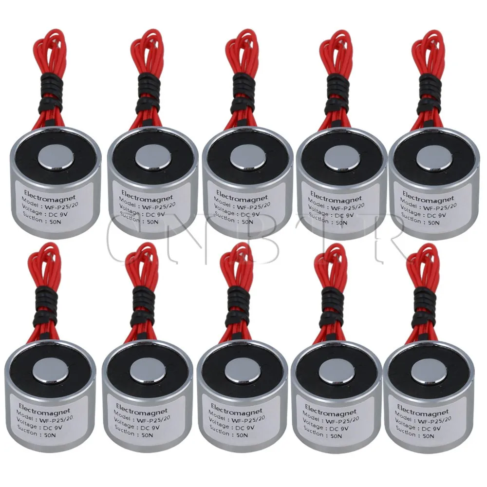 CNBTR 10pcs 9V DC 5kg 50N 0.5A Electric Lifting Holding Magnet Electromagnet 4W
CNBTR 10pcs 9V DC 5kg 50N 0.5A Electric Lifting Holding Magnet Electromagnet 4W