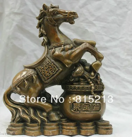 Free Shipping Chinese China Folk Cultural Pure Bronze Horse Lucky YuanBao Auspicious Statue
Free Shipping Chinese China Folk Cultural Pure Bronze Horse Lucky YuanBao Auspicious Statue
