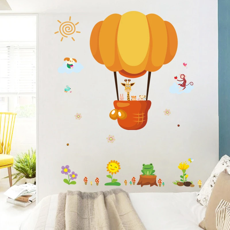 Colorful hot air balloon car wall sticker kids room Bedroom accessories home decor cartoon animal wall decal DIY posters mural
Colorful hot air balloon car wall sticker kids room Bedroom accessories home decor cartoon animal wall decal DIY posters mural