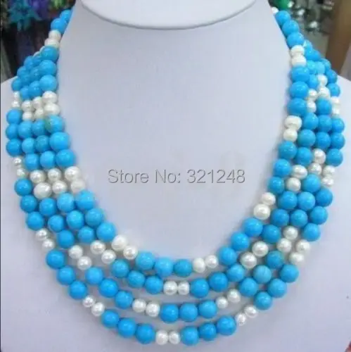 Charming fashion 4strads 2014 new free shipping of calaite turquoises & white peaded Necklace BV369
Charming fashion 4strads 2014 new free shipping of calaite turquoises & white peaded Necklace BV369