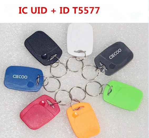 15 шт./лот RFID с двойным чипом и частотой 13 56 МГц 1K UID T5577 125 кГц идентификационный