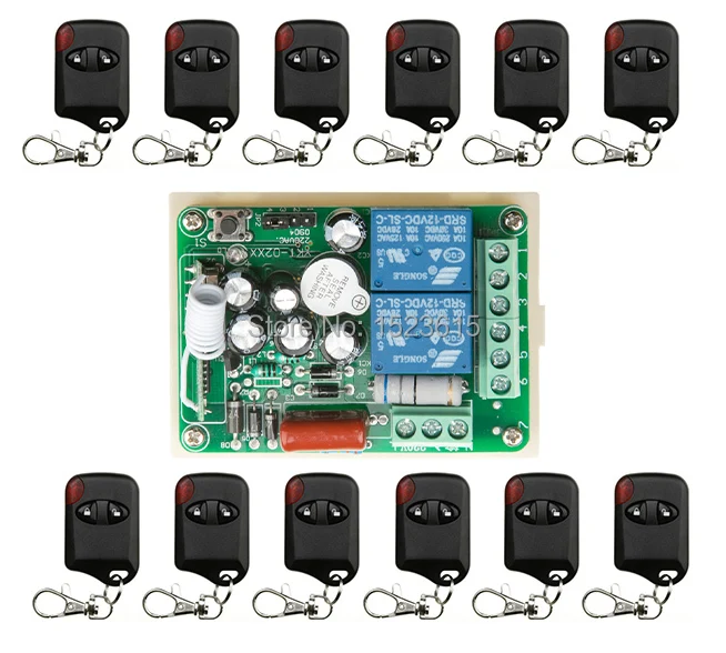 AC220V 2CH Wireless Remote Control Switch System teleswitch 1*Receiver +12 *cat eye Transmitters for Appliances Gate Garage Door
AC220V 2CH Wireless Remote Control Switch System teleswitch 1*Receiver +12 *cat eye Transmitters for Appliances Gate Garage Door