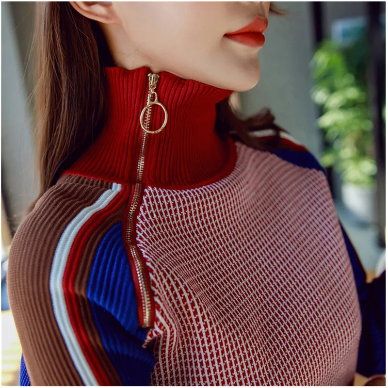 2019 Women 2PCS Skirt Set Knitting Zipper Turtleneck Collar Sweaters and Package Hip Split Knee Length Skirt Suit
2019 Women 2PCS Skirt Set Knitting Zipper Turtleneck Collar Sweaters and Package Hip Split Knee Length Skirt Suit