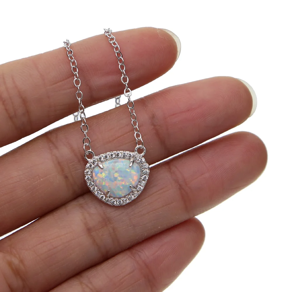 top quality european hot selling jewelry Opal stone gold filled micro pave white cz wedding gift rose gold color uneven necklace
top quality european hot selling jewelry Opal stone gold filled micro pave white cz wedding gift rose gold color uneven necklace
