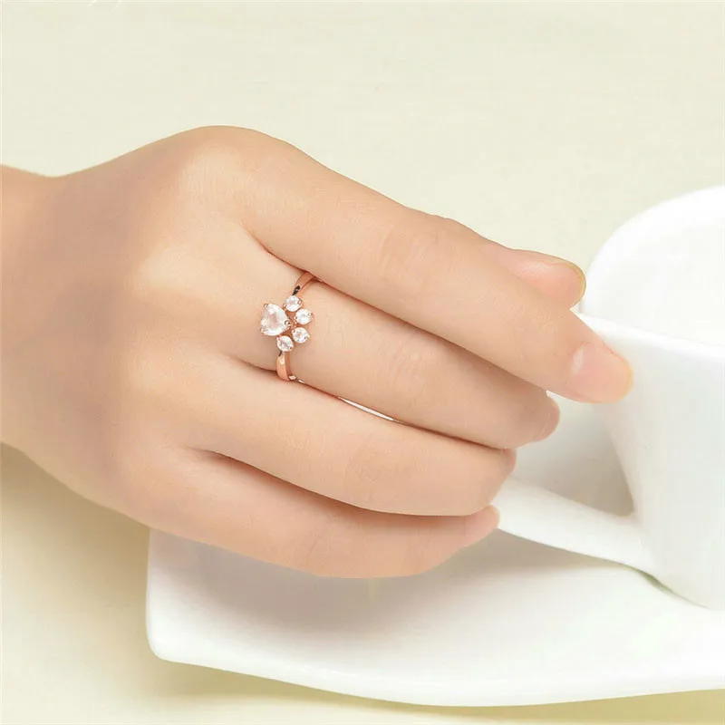 2019 Rose Gold Rings Cute Bear Poot Cat Claw Opening Adjustable Ring For Women Romantic Pink Crystals Jewelry Dropshipping
2019 Rose Gold Rings Cute Bear Poot Cat Claw Opening Adjustable Ring For Women Romantic Pink Crystals Jewelry Dropshipping