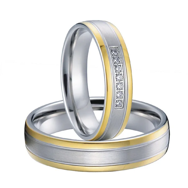 Custom Bridal Pair titanium steel couples wedding rings sets 2015 new gold color alliances anel
Custom Bridal Pair titanium steel couples wedding rings sets 2015 new gold color alliances anel