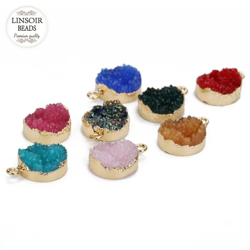 5Pcs/lot Resin Druzy Quartz Charms Round Pendant Charms 13.5mm Diameter For Bracelet Diy Jewelry Making
5Pcs/lot Resin Druzy Quartz Charms Round Pendant Charms 13.5mm Diameter For Bracelet Diy Jewelry Making