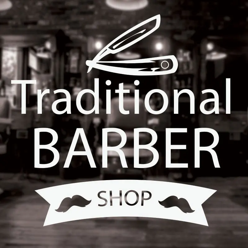 Barber Shop Sign Wall Decal Hairdresser Salon Wall Window Decor Stickers Posters Mustache Scissors Removable Wallpaper 3W15
Barber Shop Sign Wall Decal Hairdresser Salon Wall Window Decor Stickers Posters Mustache Scissors Removable Wallpaper 3W15