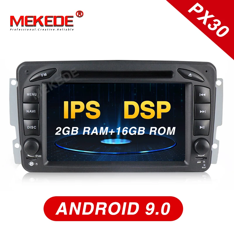 Автомобильный DVD плеер Mekede PX30 IPS DSP android 9 0 GPS для Mercedes Benz W203 W208 W209 W210 W463 Vito Viano W163