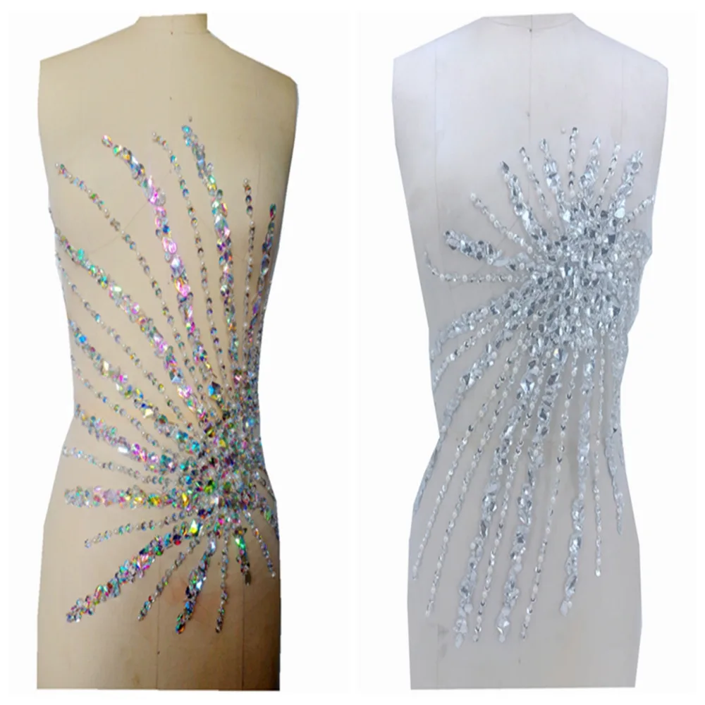hand made clear AB colour sew on Rhinestones applique crystals trim patches 41*39cm dress accessory
hand made clear AB colour sew on Rhinestones applique crystals trim patches 41*39cm dress accessory