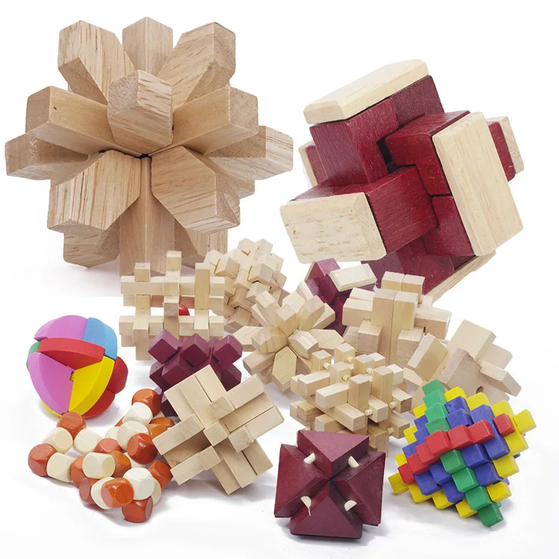 53 Kinds 3D Wooden Puzzle Toys Game Interlocked Cube Brain Teasers Educational Toy for Children Building Kit Block Model 29-53
53 Kinds 3D Wooden Puzzle Toys Game Interlocked Cube Brain Teasers Educational Toy for Children Building Kit Block Model 29-53