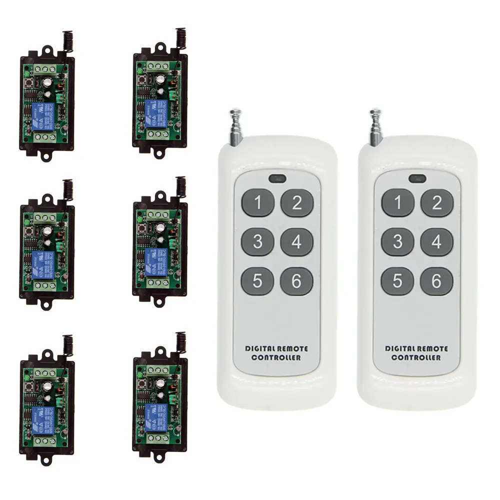 500m Smart DC 9V 12V 24V 1 CH 1CH RF Wireless Remote Control LED Light Strips Motor Switch System,6CH Transmitter & Receiver
500m Smart DC 9V 12V 24V 1 CH 1CH RF Wireless Remote Control LED Light Strips Motor Switch System,6CH Transmitter & Receiver