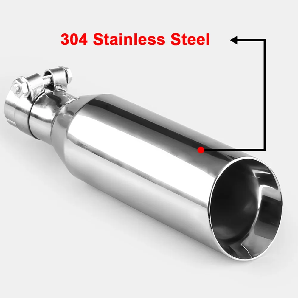 12" Car Rear Tail Exhaust Muffler Pipe Stainless Steel Universal for Cars Styling Accessories | Автомобили и мотоциклы