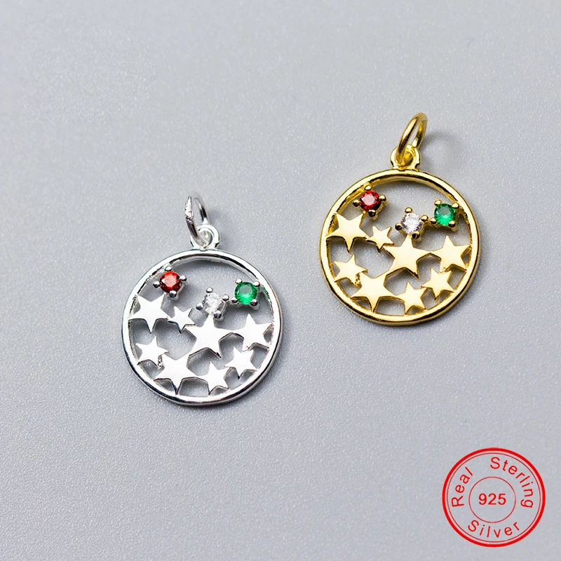 UQBing Real 925 Sterling Silver Round Hollow Star Colorful Zircon Charm Fit DIY Bracelet Bangles Pendant
UQBing Real 925 Sterling Silver Round Hollow Star Colorful Zircon Charm Fit DIY Bracelet Bangles Pendant