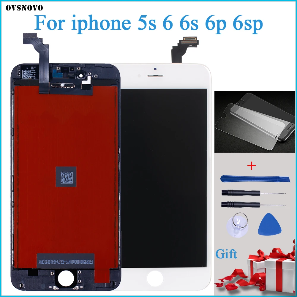 Ovsnovo AAA качество для iPhone 5 5c 5S 6 6s 6plus ЖК дисплей сенсорный экран в сборе 100% абсолютно