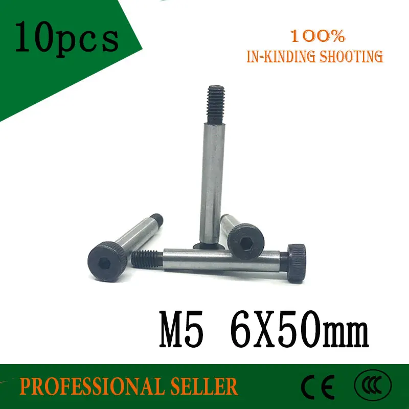 10 Pieces M5 Threaded 6 x 50mm 12.9 Grade Alloy Steel Hexagon Socket Head Shoulder Screw Bolt
10 Pieces M5 Threaded 6 x 50mm 12.9 Grade Alloy Steel Hexagon Socket Head Shoulder Screw Bolt