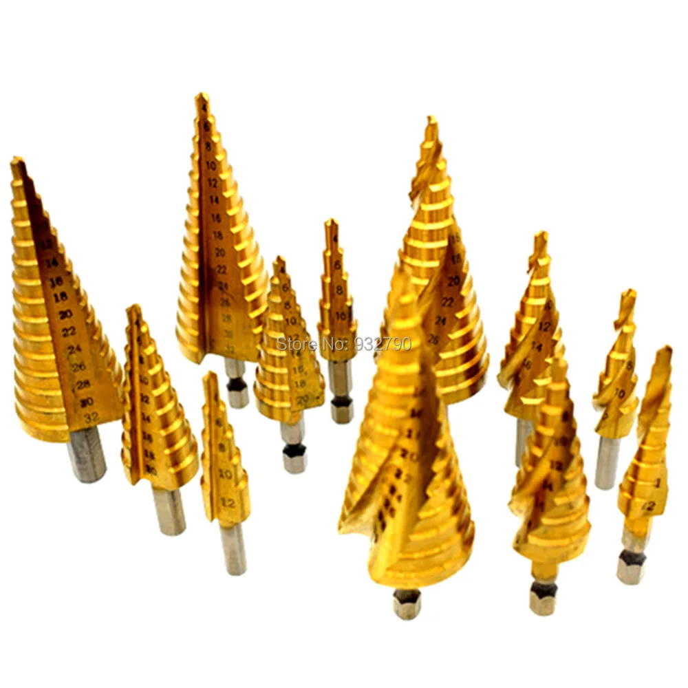 3pcs Step Cone Drill Steps Hole Cutter HSS Titanium Reamer Thin Metals Steel Aluminium Copper Fibreglass PVC Drilling Step Drill
3pcs Step Cone Drill Steps Hole Cutter HSS Titanium Reamer Thin Metals Steel Aluminium Copper Fibreglass PVC Drilling Step Drill
