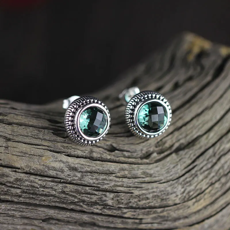 Nepal 925 Sterling Silver Inlaid Natural Green Crystal Fine Section Earrings,Nepal vintage jewelry gift for lady
Nepal 925 Sterling Silver Inlaid Natural Green Crystal Fine Section Earrings,Nepal vintage jewelry gift for lady
