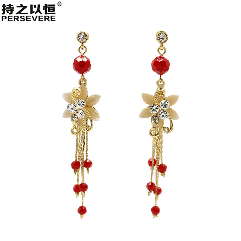 Korean Fashion Jewelry Rhinestone Flower Statement Long Earrings 2019 Red Crystal Beads Dangle Drop Earrings For Women
Korean Fashion Jewelry Rhinestone Flower Statement Long Earrings 2019 Red Crystal Beads Dangle Drop Earrings For Women
